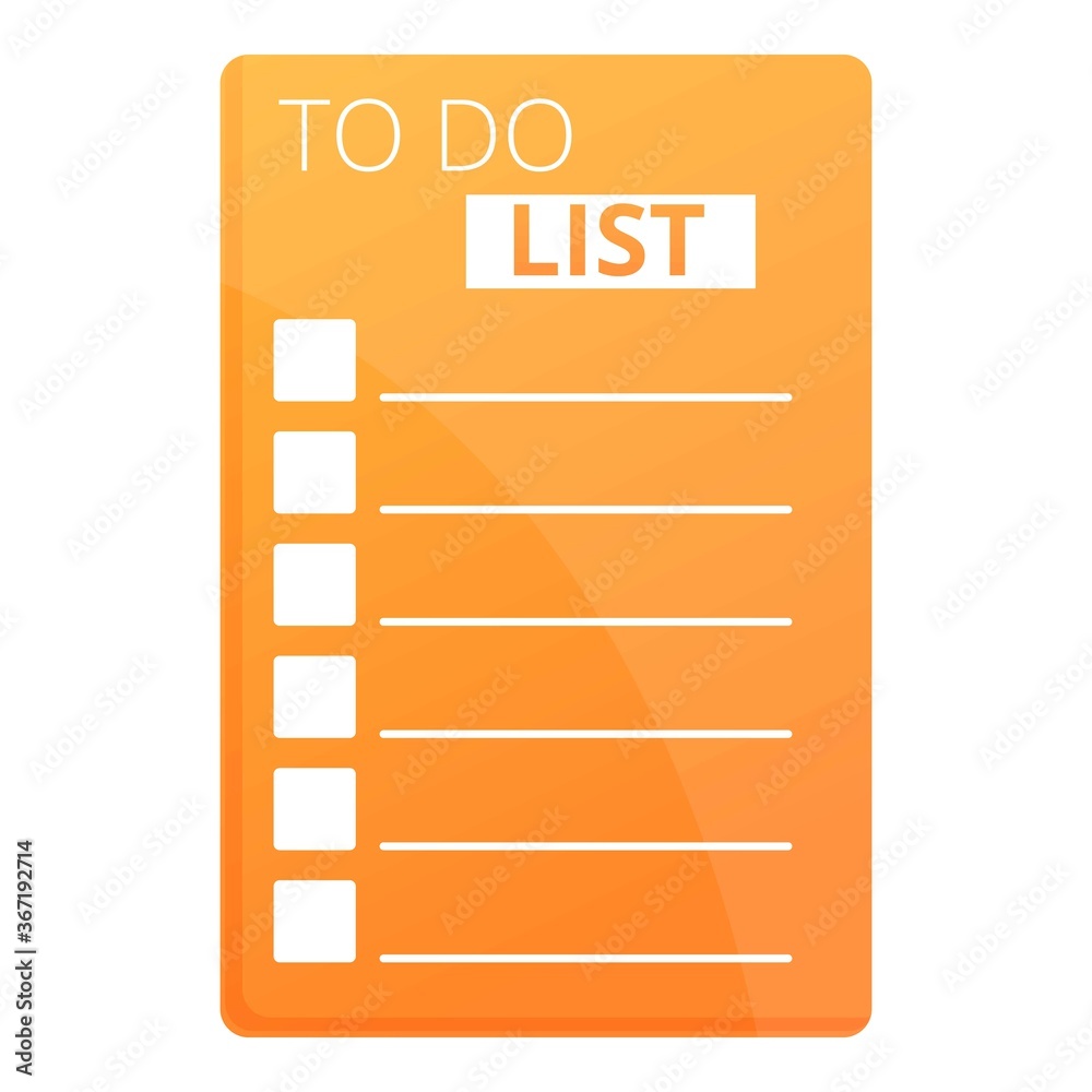 Poster to do list reminder icon. cartoon of to do list reminder vector icon for web design isolated on whit