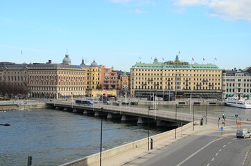 Fototapeta na wymiar Building landmark in Stockholm, Sweden