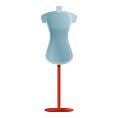Dressing room mannequin icon. Cartoon of dressing room mannequin vector icon for web design isolated on white background