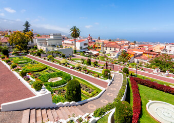 Jardines del Marquesado de la Quinta Roja garden in La Orotava, Tenerife, Canary islands, Spain