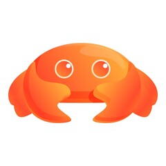 Crab bath toys icon. Cartoon of crab bath toys vector icon for web design isolated on white background