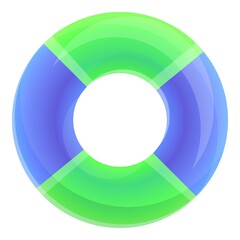 Swimming ring icon. Cartoon of swimming ring vector icon for web design isolated on white background