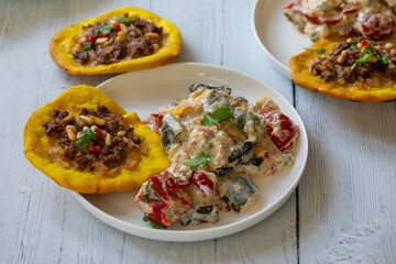 Open meat pies with lamb mince and pistachio nuts