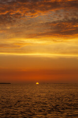 sun sinking below the horizon in key west