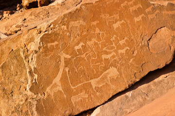 San rock art at Twyfelfontein, Namibia