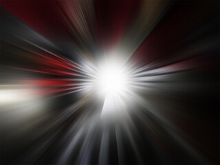 Colorful sunbeam burst of light
