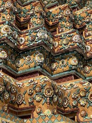 Mosaïques du Wat Pho à Bangkok, Thaïlande