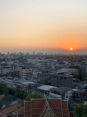 Coucher de soleil à Bangkok, Thaïlande