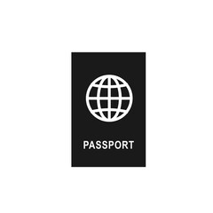 international passport icon on white background. Simple element illustration from Technology concept.
