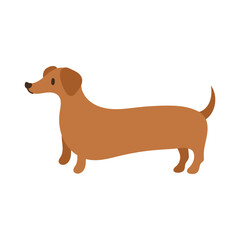 cute dog pet hand draw style icon