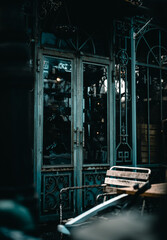 Old cooper doors with glass.