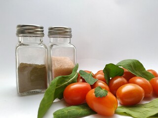 
homemade cherry tomato and lettuce salad