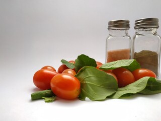 
homemade cherry tomato and lettuce salad