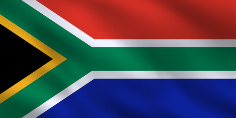 South Africa horizontal banner with national flag. © mirrima