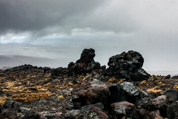 Close-up of rocks in Tongariro National Park