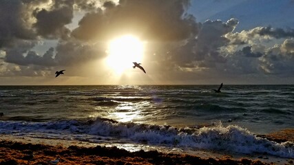 Amaneciendo en la playa