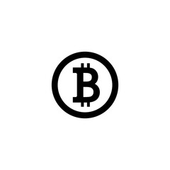 Bitcoin icon. Crypto currency symbol. Vector on isolated white background. EPS 10