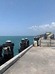 Quai d'un port &agrave; Ko Pha Ngan, Tha&iuml;lande	