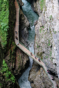 Travel destination Breitachklamm in the allgaeu alps, Bavaria, Germany, Europe