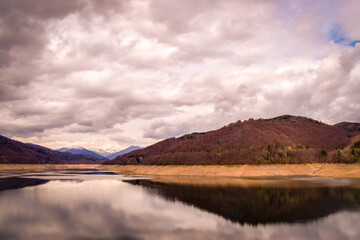 lake and mountains