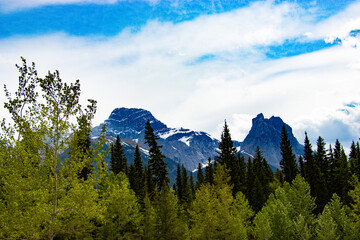 mountain landscape with blue sky