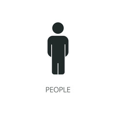 People icon. Glyph style. Can be used for web and mobile.