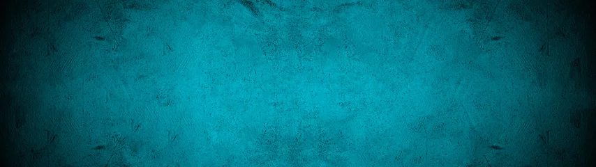 Dunkelschwarzer Türkis Aquamarin Stein Betonpapier Textur Hintergrund Panorama Banner lang, mit Platz für Text © Corri Seizinger
