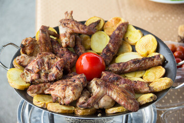 grilled chicken with vegetables