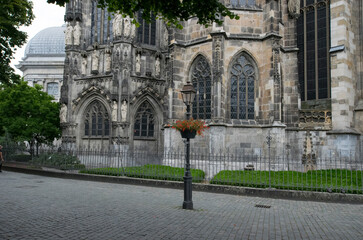 Aachen, Dom, Teilansicht von Süden
