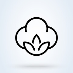 cotton logo. vector Simple modern icon design illustration.