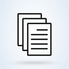 office document. vector Simple modern icon design illustration.