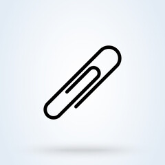 paper clip. vector Simple modern icon design illustration.