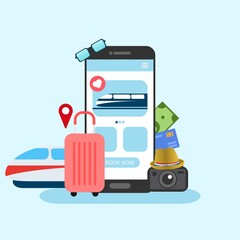 Vector of Travel for Application Design Template