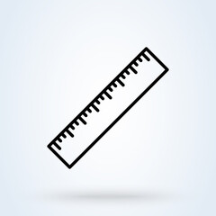 ruler. Simple modern icon design illustration.