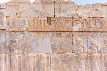 Achaemenid Persian Soldiers on the  wall, Persepolis , Iran