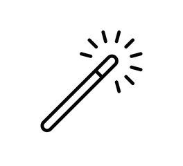 Magic stick icon vector logo design template