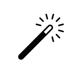 Magic stick icon vector logo design template