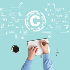 Copyright concept in the field of writers