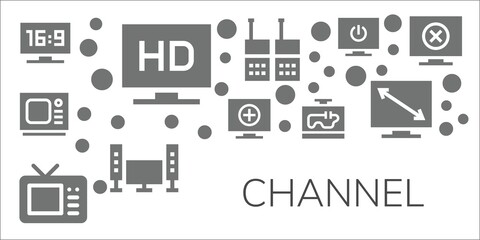 channel icon set