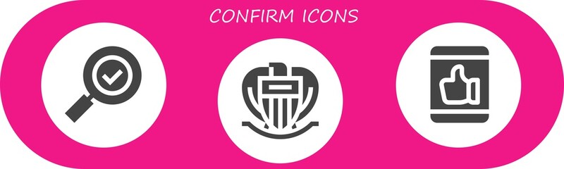 confirm icon set
