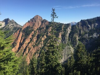 View of Red Mountain from the Kendall Katwalk trail in Washington State