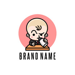 BABY BOS DRINK MILK FROM BABY PACIFIER LOGO