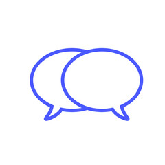 blue speech bubble icon button