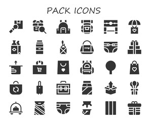 Modern Simple Set of pack Vector filled Icons