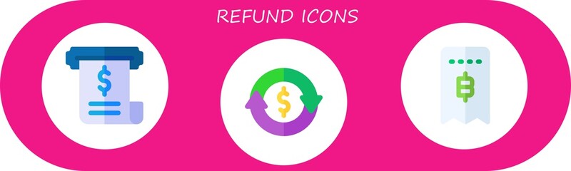 Modern Simple Set of refund Vector flat Icons