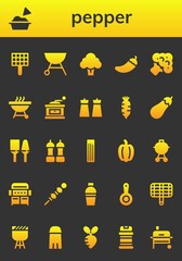 pepper icon set