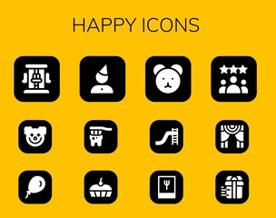 happy icon set