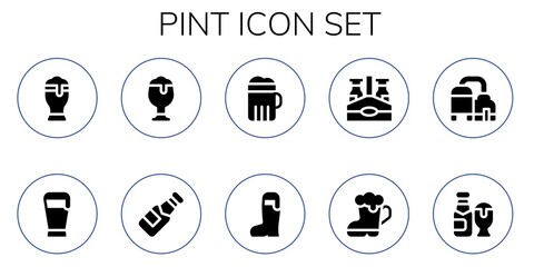 Modern Simple Set of pint Vector filled Icons
