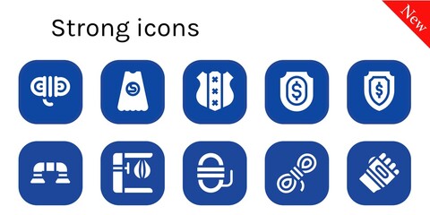 Modern Simple Set of strong Vector filled Icons