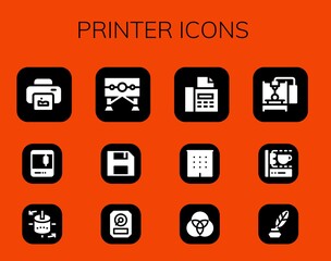 printer icon set